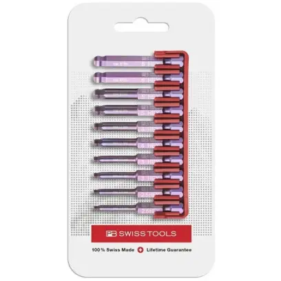 Přesné bity 1/4" PB Swis Tools PB E6.715 CN - sada 10 ks v praktickém držáku (PBS7610733293803), PBS7610733293803